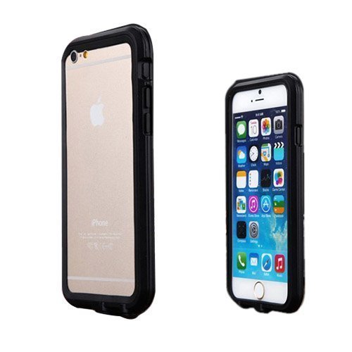 Luphie Musta Iphone 6 Metalli & Tpu Bumper Suojakehys