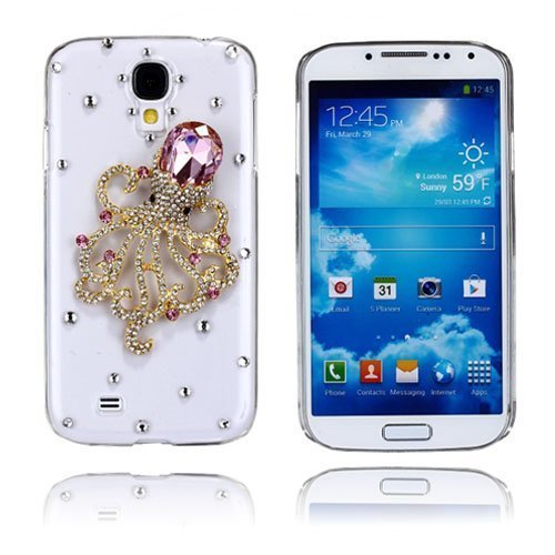 Luxury Bling Violetti Mustekala Samsung Galaxy S4 Suojakuori