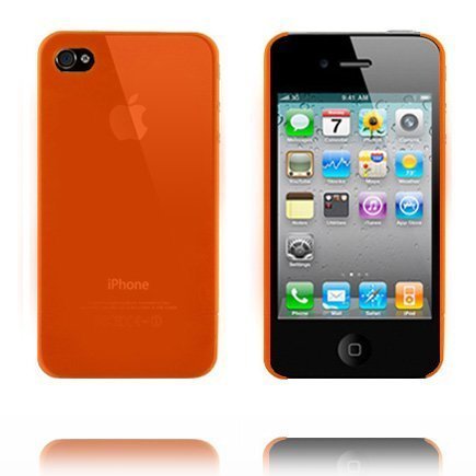 Läpikuultava Oranssi Iphone 4 Suojakuori