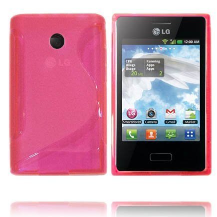 Läpikuultava S-Line Pinkki Lg Optimus L3 Suojakuori