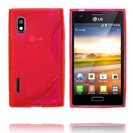 Läpikuultava S-Line Pinkki Lg Optimus L5 Suojakuori