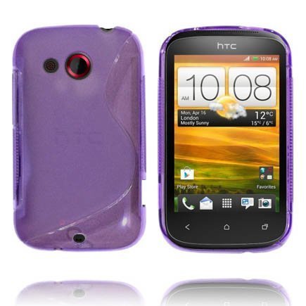 Läpikuultava S-Line Violetti Htc Desire C Suojakuori