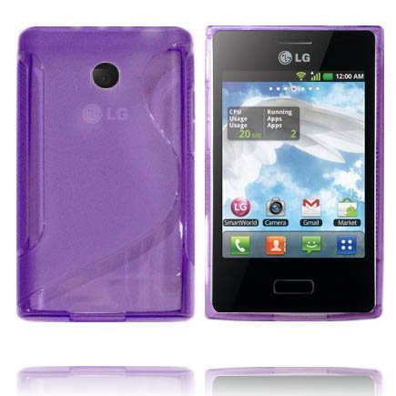 Läpikuultava S-Line Violetti Lg Optimus L3 Suojakuori