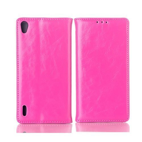 Mankell Kuuma Pinkki Huawei Ascend P7 Nahkakotelo