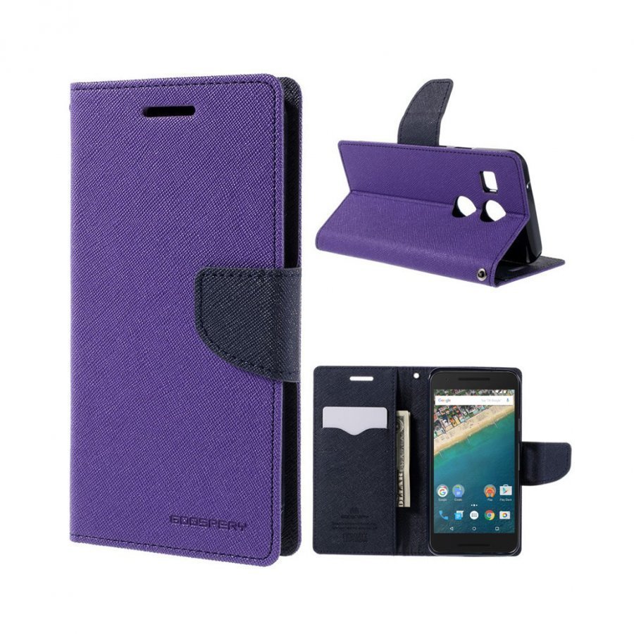 Mercury Goospery Google Nexus 5x Hieno Nahkakotelo Violetti