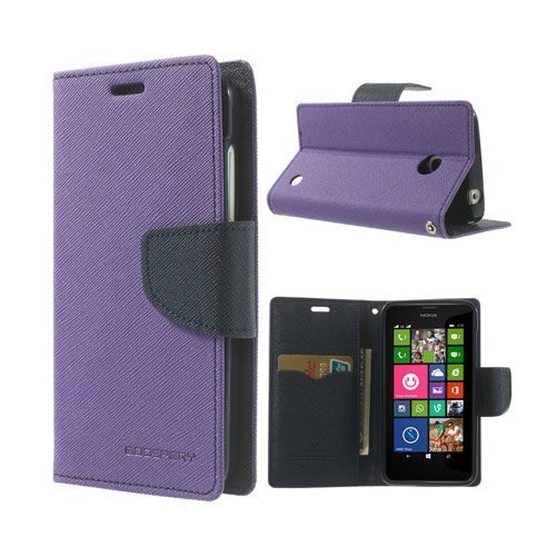 Mercury Violetti / Tumma Sininen Nokia Lumia 630 / 635 Nahkakotelo