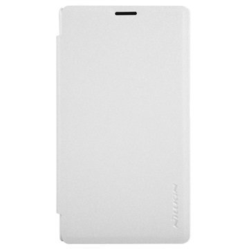 Microsoft Lumia 435 435 Dual SIM Nillkin Sparkle Sarjan Läppäkotelo Valkoinen