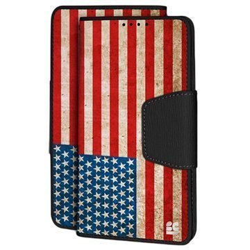 Microsoft Lumia 535 Beyond Cell Infolio Design Lompakkokotelo Vintage American Flag