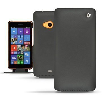 Microsoft Lumia 535 Noreve Tradition Avattava Nahkakotelo PerpÃ©tuelle Musta
