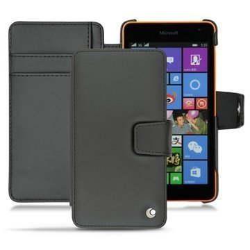 Microsoft Lumia 535 Noreve Tradition B Avattava Nahkakotelo PerpÃ©tuelle Musta