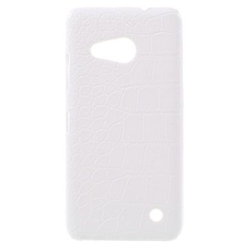 Microsoft Lumia 550 Kova Suojakuori Krokotiili Valkoinen