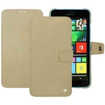 Microsoft Lumia 640 Dual SIM Lumia 640 LTE Noreve Tradition B Lompakko Nahkakotelo PerpÃ©tuelle Beige