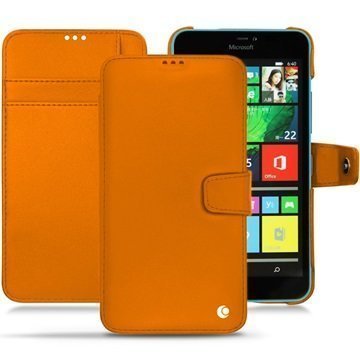 Microsoft Lumia 640 Dual SIM Lumia 640 LTE Noreve Tradition B Lompakko Nahkakotelo PerpÃ©tuelle Oranssi