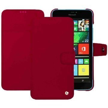Microsoft Lumia 640 Dual SIM Lumia 640 LTE Noreve Tradition B Lompakko Nahkakotelo PerpÃ©tuelle Punainen