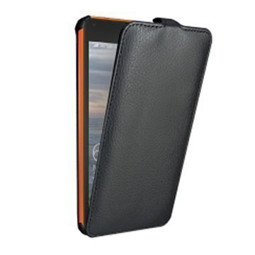 Microsoft Lumia 640 XL Dual SIM Star-Case Roma Pystysuora Läppäkotelo Musta