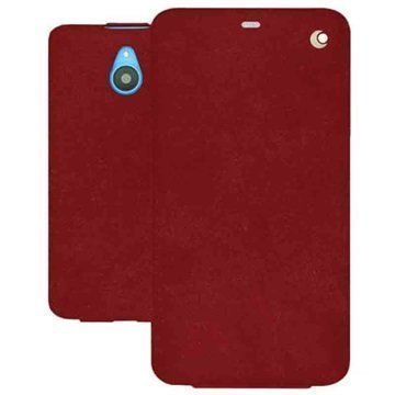 Microsoft Lumia 640 XL Noreve Tradition Läpällinen Nahkakotelo Exception CeriseÂ Vintage