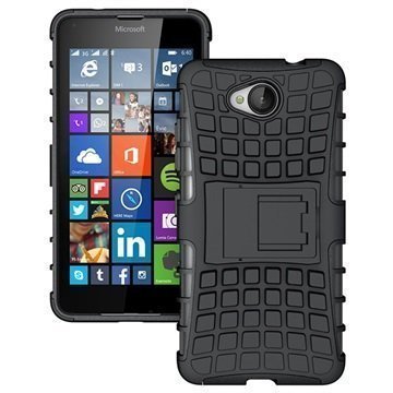 Microsoft Lumia 650 Anti-Slip Hybridikotelo Musta
