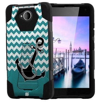 Microsoft Lumia 650 Beyond Cell Hyber V2 Shell Case Anchor / Chevron