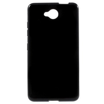 Microsoft Lumia 650 Glossy TPU-Suojakuori Musta