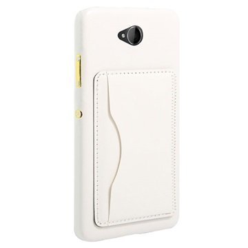 Microsoft Lumia 650 Retro Seisontatuki Kovakotelo Valkoinen