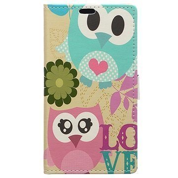 Microsoft Lumia 850 Lompakkokotelo Pöllöt