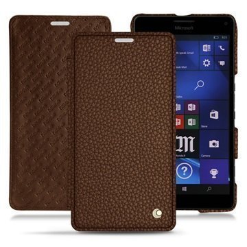 Microsoft Lumia 950 XL Noreve Tradition D Nahkainen Läppäkotelo Ambition Kastanja