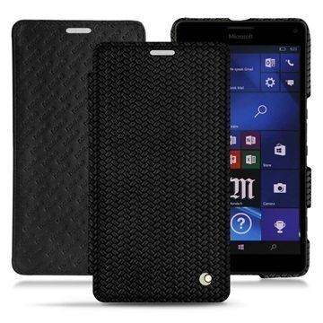 Microsoft Lumia 950 XL Noreve Tradition D Nahkainen Läppäkotelo Horizon Abaca Musta