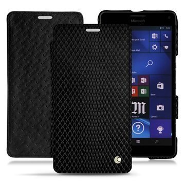 Microsoft Lumia 950 XL Noreve Tradition D Nahkainen Läppäkotelo Horizon Käärme Musta
