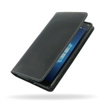 Microsoft Lumia 950 XL PDair Deluxe Book Type Nahkakotelo Musta