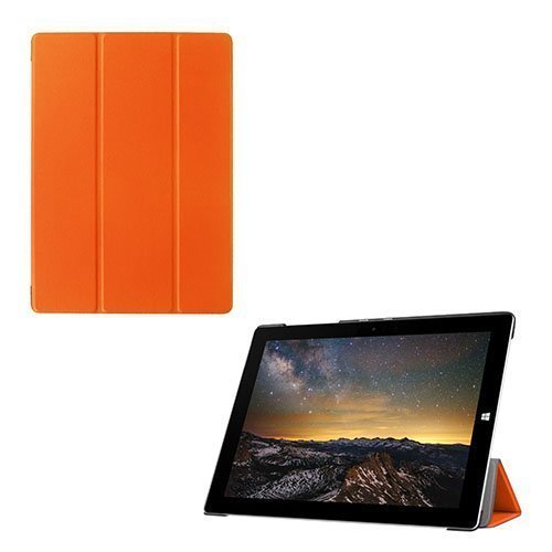Microsoft Surface 3 Litsi Nahka Kääntökotelo Oranssi