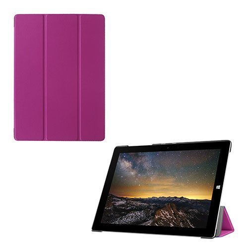 Microsoft Surface 3 Litsi Nahka Kääntökotelo Violetti