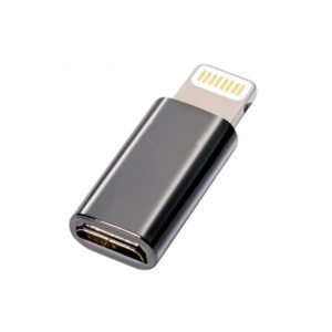 Microusb Apple Lightning Adapteri Musta