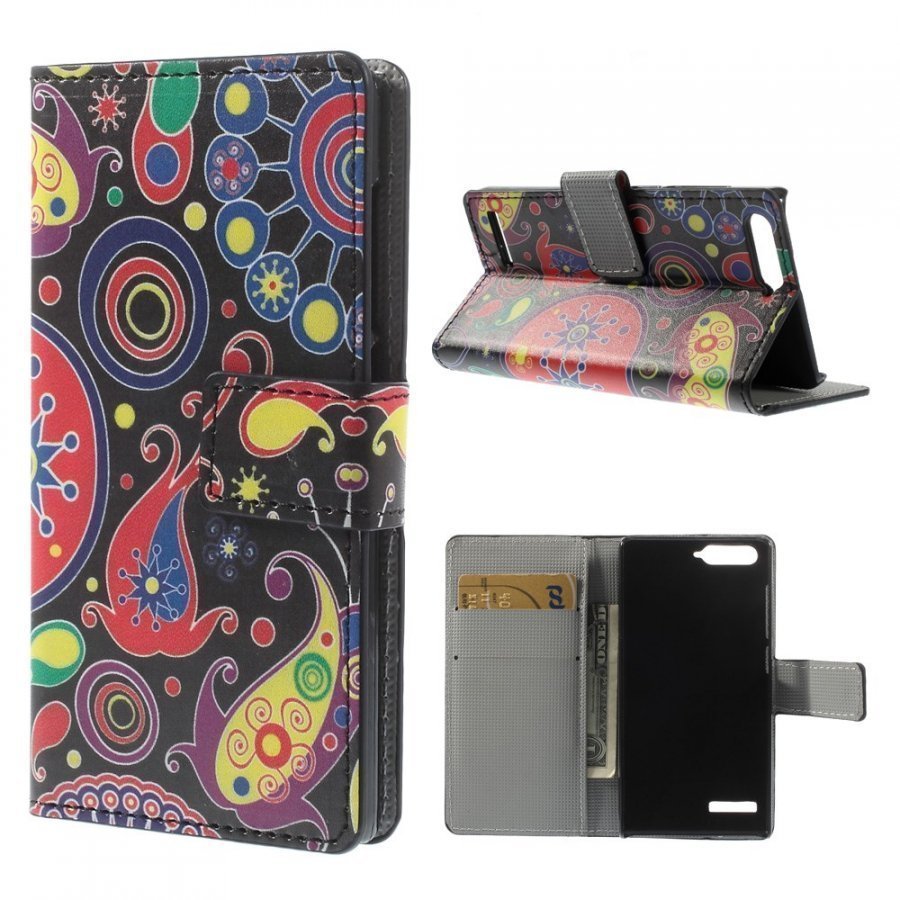 Moberg Flower Motiv Huawei Ascend G6 4g Leather Flip Case