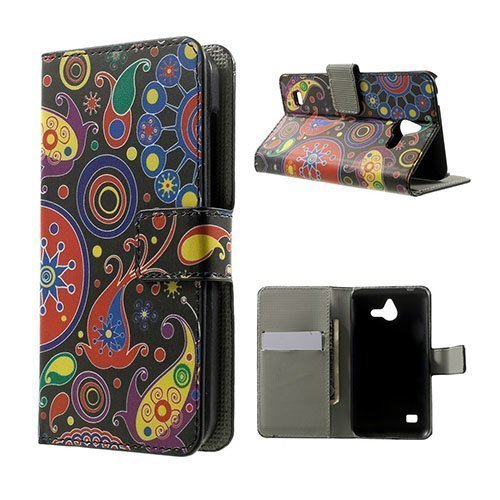 Moberg Huawei Ascend Y550 Nahkakotelo Paisley Kukat