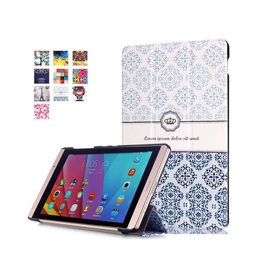 Moberg Huawei Mediapad M2 8.0 Nahkakotelo Läpällä Damasti Kuvio