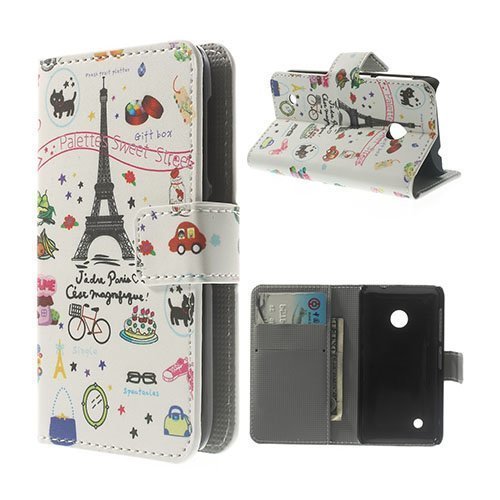 Moberg Nokia Lumia 530 Suojakotelo Eiffel Torni Ja Kissat
