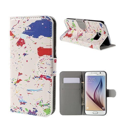 Moberg Samsung Galaxy S6 Nahkakotelo Lompakko Kuvitus Kuvio