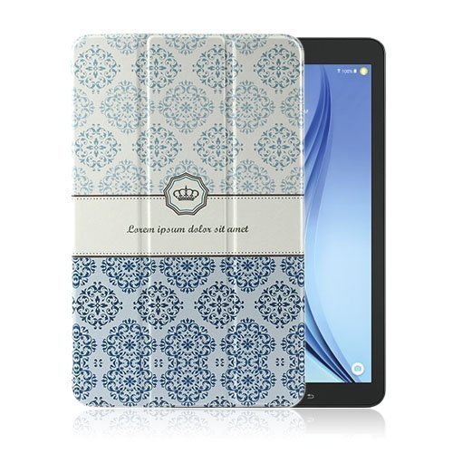 Moberg Samsung Galaxy Tab E. 9.6 Kolmesti Taittuva Nahkakotelo Standillä Bamask Kuvio