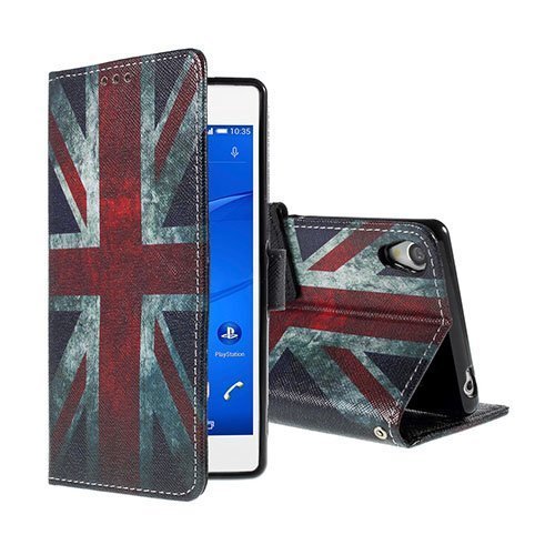 Moberg Sony Xperia Z3 Nahkakotelo Vanhanaikainen Britannian Lippu