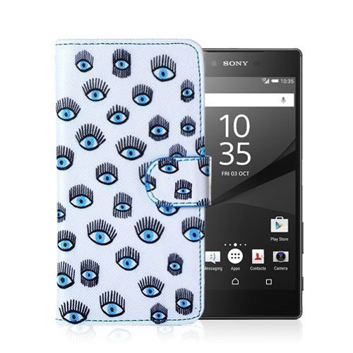 Moberg Sony Xperia Z5 Nahkakotelo Sinisiä Silmiä