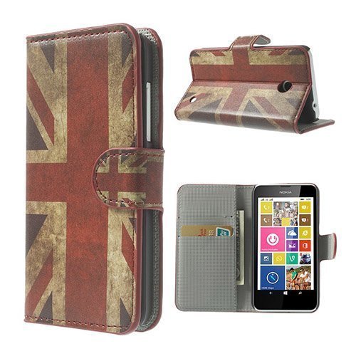 Moberg Vintage Uk Lippu Nokia Lumia 630 / 635 Suojakotelo