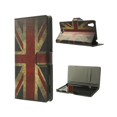 Moberg Vintage Uk Lippu Sony Xperia T3 Nahkakotelo