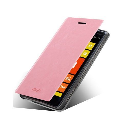 Mofi Vaaleanpunainen Nokia Lumia 830 Nahkakotelo