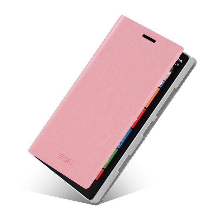 Mofi Vaaleanpunainen Nokia Lumia 929 Nahkakotelo