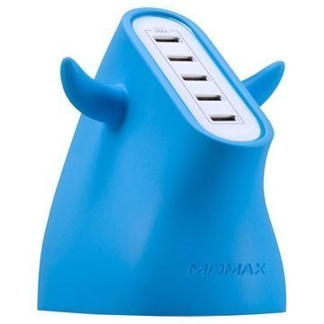 Momax U.Bull Erittäin Nopea USB Laturi 5-Porttinen Sininen