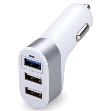 Momax XC Series Autolaturi 3 USB-Porttia Valkoinen