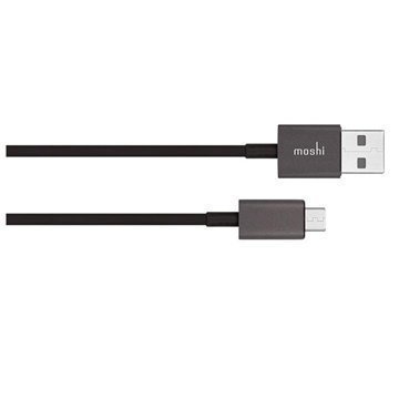Moshi Micro USB Laturi Kaapeli / Synkronointi Kaapeli 1m Musta