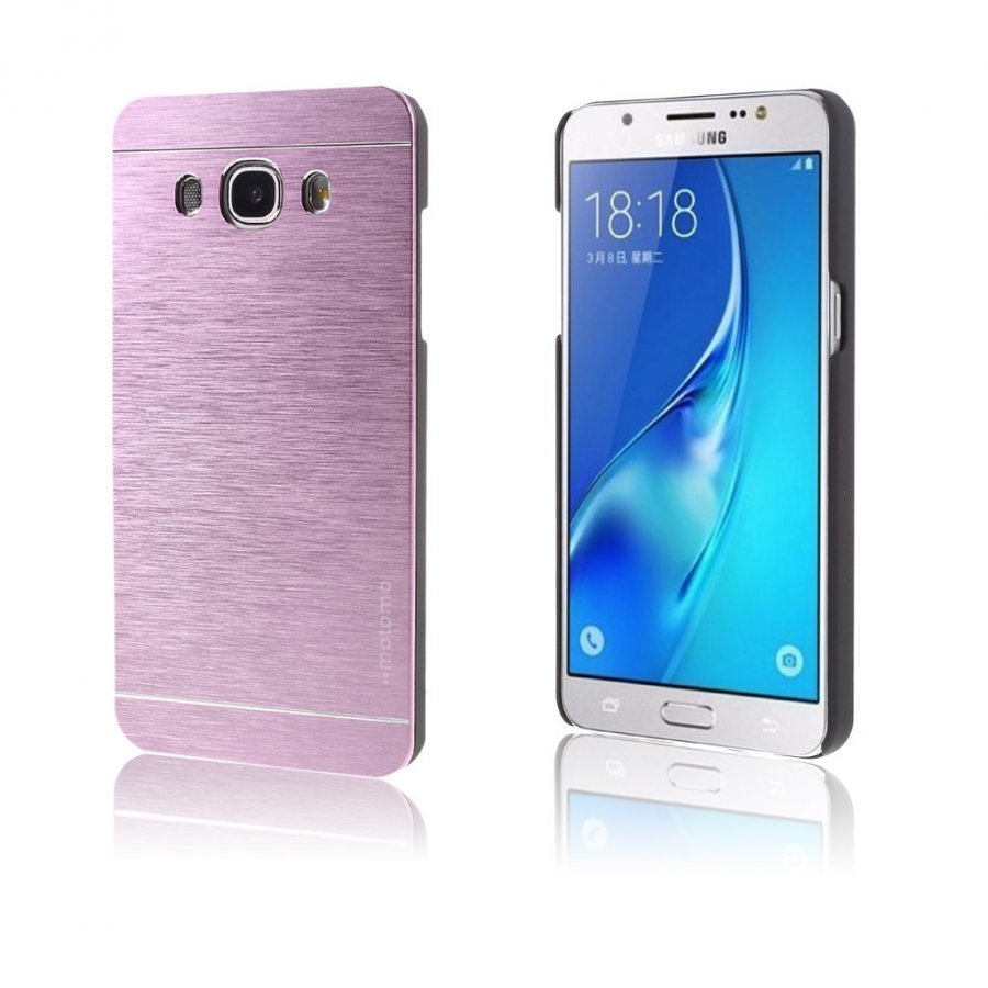 Motomo Samsung Galaxy J5 2016 Alumiini Hybridi Kuori Vaalea Pinkki