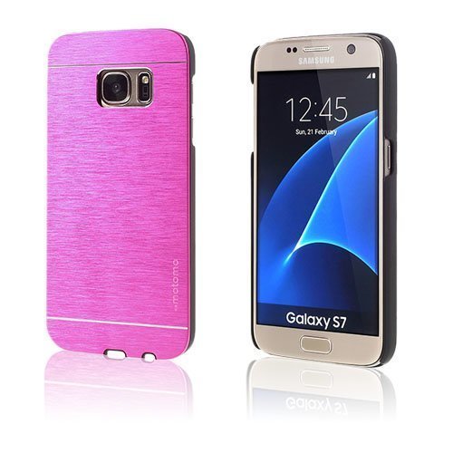 Motomo Samsung Galaxy S7 Alumiinikuori Kuuma Pinkki