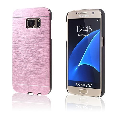 Motomo Samsung Galaxy S7 Alumiinikuori Vaalea Pinkki